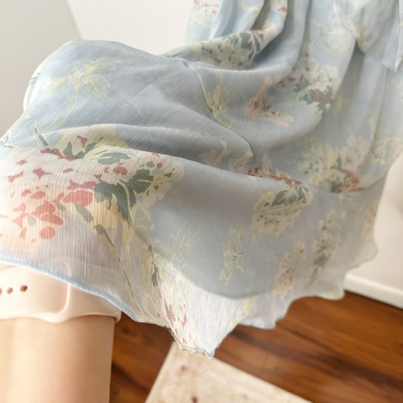 Lauren Ralph Lauren Janevra Chiffon Dress Tiered Size 6 - Picture 9 of 10